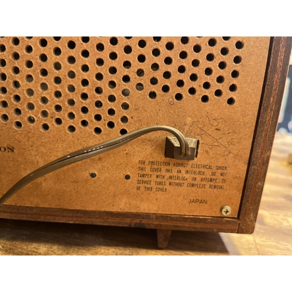 Vintage Antique Admiral  Radio Wood Dual Speaker Y3921 Working But Could Use TLC - Picture 8 of 13